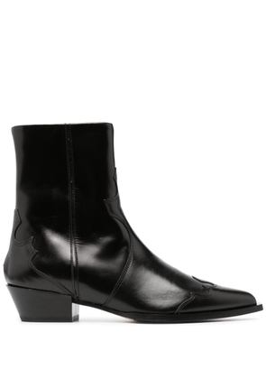 Aeyde Western-style leather ankle boots - Black