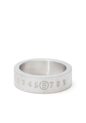 MM6 Maison Margiela Numeric Signature numbers-motif Ring - Silver