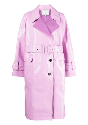 3.1 Phillip Lim laminated cotton canvas trench coat - Pink