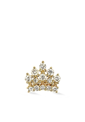 Lark & Berry 14kt yellow gold Royal Crown diamond stud earring