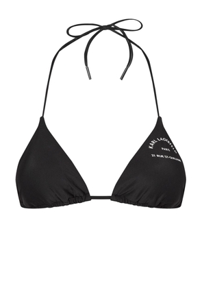 Karl Lagerfeld Rue St-Guillaume triangle bikini top - Black