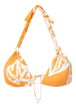 Clube Bossa graphic-print halterneck bikini top - Orange