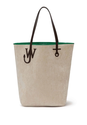 JW Anderson Anchor contrasting-trim tote bag - Neutrals