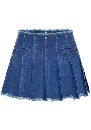 Dion Lee laminated pleat miniskirt - Blue