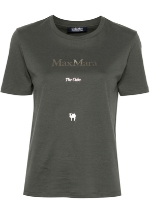 'S Max Mara logo-print cotton hoodie - Green