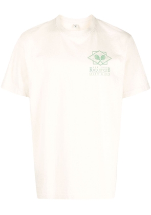 Sporty & Rich graphic-print cotton T-shirt - Neutrals