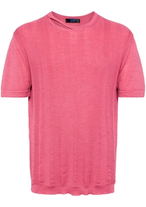 Kiton crew-neck ribbed T-shirt - Pink