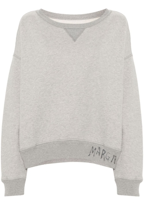 Maison Margiela logo-print cotton sweatshirt - Grey
