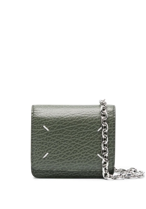 Maison Margiela four-stitch leather chain wallet - Green