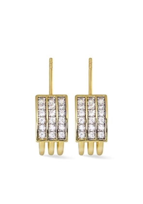 Lark & Berry 14kt yellow gold Interstellar Solar diamond hoop earrings