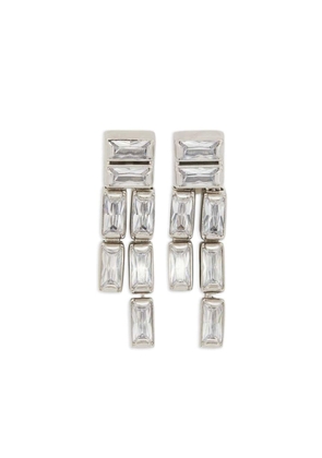 Jil Sander cubic zirconia drop earrings - Silver