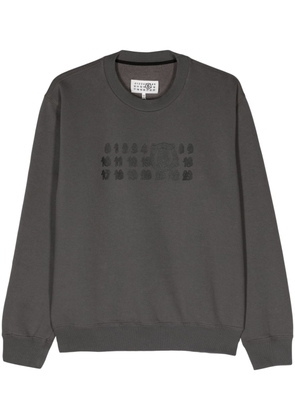 MM6 Maison Margiela numbers motif-print sweatshirt - Grey