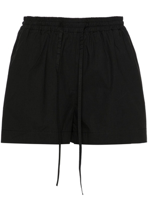 Matteau mid-rise organic cotton shorts - Black