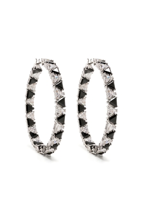 Swarovski millenia hoop swarovski triangle earrings - Silver