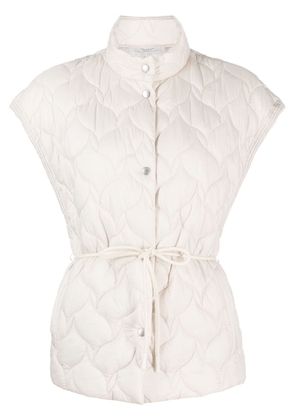 Peserico cap-sleeve quilted gilet - Neutrals