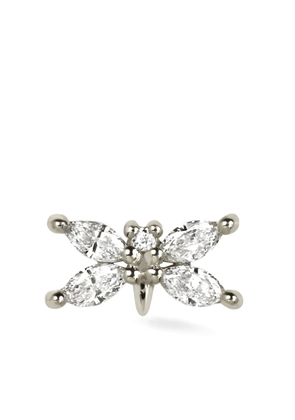 Lark & Berry 14kt white gold Butterfly diamond stud earring - Silver