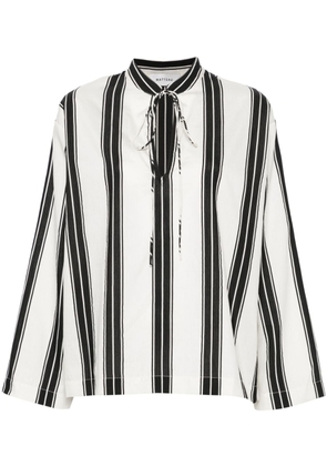 Matteau striped V-neck blouse - Neutrals