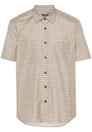 Peserico logo-print cotton shirt - Neutrals