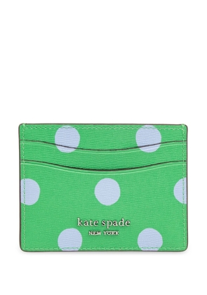 Kate Spade Morgan polka-dot cardholder - Green