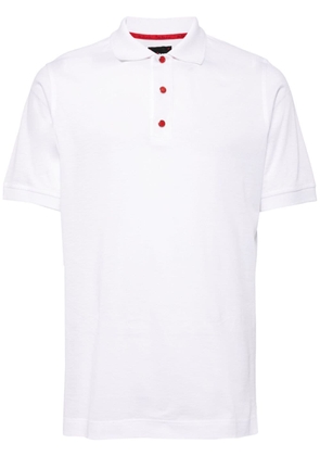 Kiton fine-knit cotton polo shirt - White