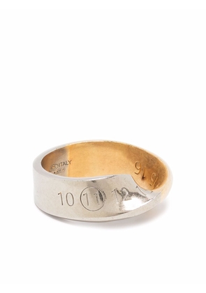 Maison Margiela numbers-motif twisted ring - Gold
