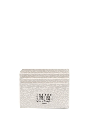 Maison Margiela numbers-motif leather card holder - White