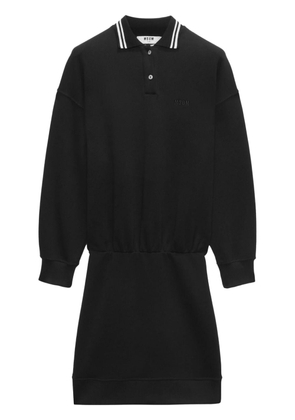 MSGM jersey mini polo dress - Black