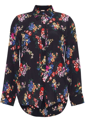 Adam Lippes floral-print silk shirt - Black