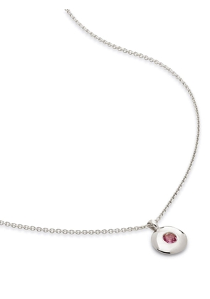 Monica Vinader October Birthstone pink tourmaline necklace - Silver