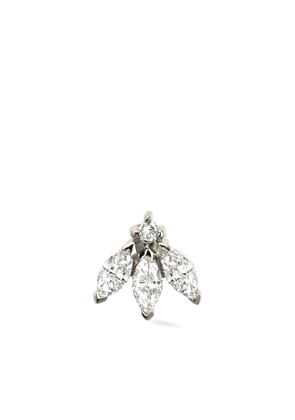 Lark & Berry 14kt white gold Veto Blossom diamond stud earring - Silver