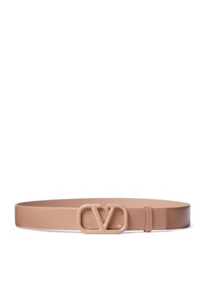 Valentino Garavani Leather Logo Belt