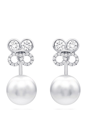 Boodles White Gold, Diamond And Pearl Be Boodles Earrings