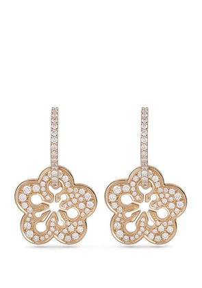 Boodles Rose Gold And Diamond Blossom Signature Earrings