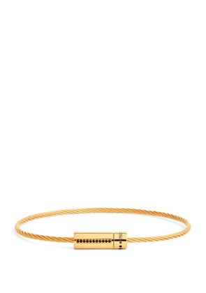 Le Gramme Yellow Gold And Diamond Cable Bracelet