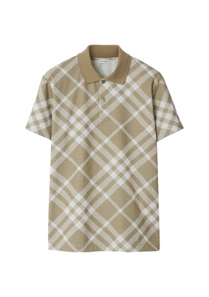 Burberry Cotton-Blend Check Polo Shirt