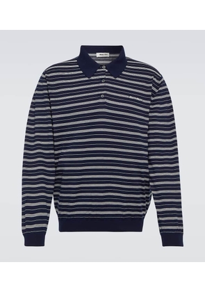 Miu Miu Striped cotton-blend polo shirt