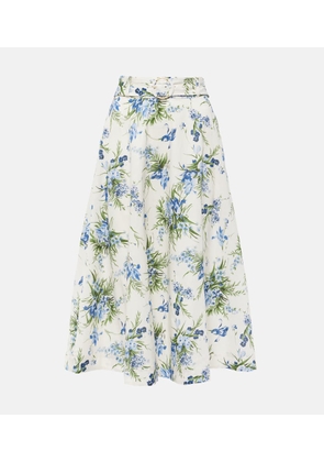 Veronica Beard Arwen floral cotton midi skirt