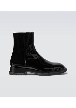 Alexander McQueen Slim Tread patent leather boots