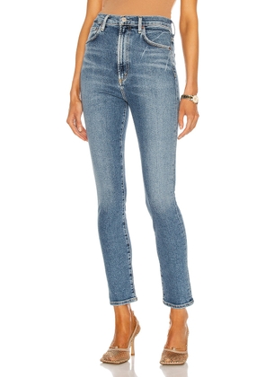 AGOLDE Pinch Waist Skinny in Amped - Blue. Size 23 (also in 24, 25, 26).