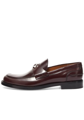 Burberry Mens Fred Leather Loafers In Burgundy