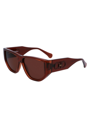 Salvatore Ferragamo Brown Geometric Unisex Sunglasses SF1077S 232 56