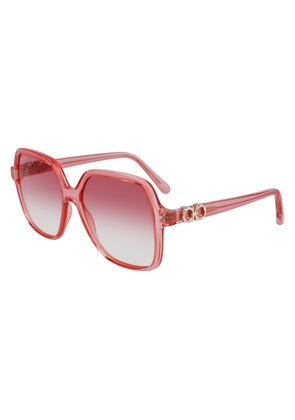 Salvatore Ferragamo Coral Square Ladies Sunglasses SF1083S 840 57