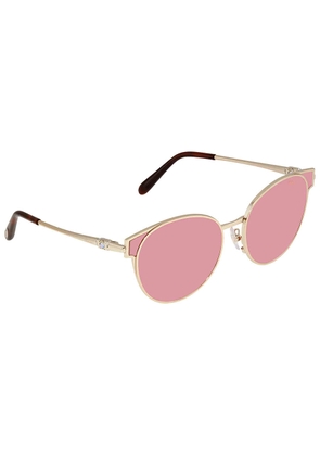 Chopard Light Brown Round Ladies Sunglasses SCHC21S 594 56