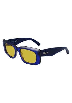 Salvatore Ferragamo Yellow Rectangular Ladies Sunglasses SF1079S 435 54