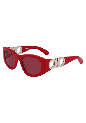Salvatore Ferragamo Red Oval Ladies Sunglasses SF1082S 600 53