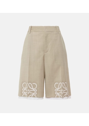 Loewe Anagram wool Bermuda shorts