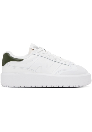 New Balance White & Green CT302 Sneakers