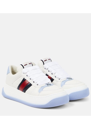 Gucci Double Screener leather-trimmed sneakers