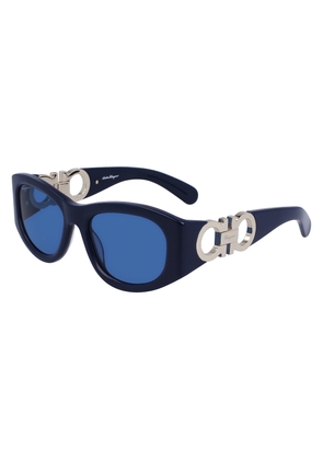 Salvatore Ferragamo Blue Oval Ladies Sunglasses SF1082S 414 53