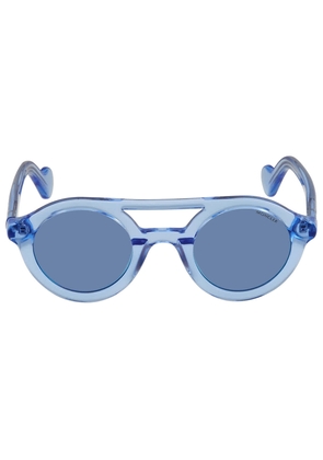 Moncler Blue Round Unisex Sunglasses ML0014 84L 47 26 145